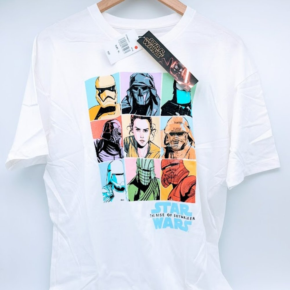 Star Wars Men's XL Graphic Shirt Fifth Sun Rey Neon The Rise Of Skywalker NWT